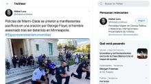 Policías arrodillados en recuerdo a George Floyd y otros gestos uniformados que unen contra el racismo en EEUU