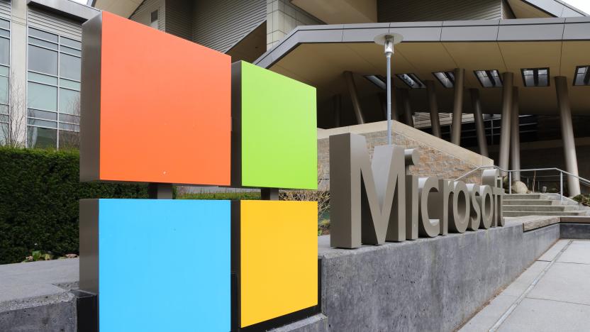 SEATTLE, WASHINGTON - MARCH 19: A Microsoft sign is seen at the company's headquarters on March 19, 2023 in Seattle, Washington. (Photo by I RYU/VCG via Getty Images)