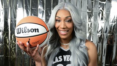 Getty Images - LAS VEGAS, NEVADA - MAY 03: A'ja Wilson #22 of the Las Vegas Aces poses for a portrait during the team's media day at Vu Studios on May 03, 2024 in Las Vegas, Nevada. NOTE TO USER: User expressly acknowledges and agrees that, by downloading and or using this photograph, User is consenting to the terms and conditions of the Getty Images License Agreement. (Photo by Candice Ward/Getty Images)