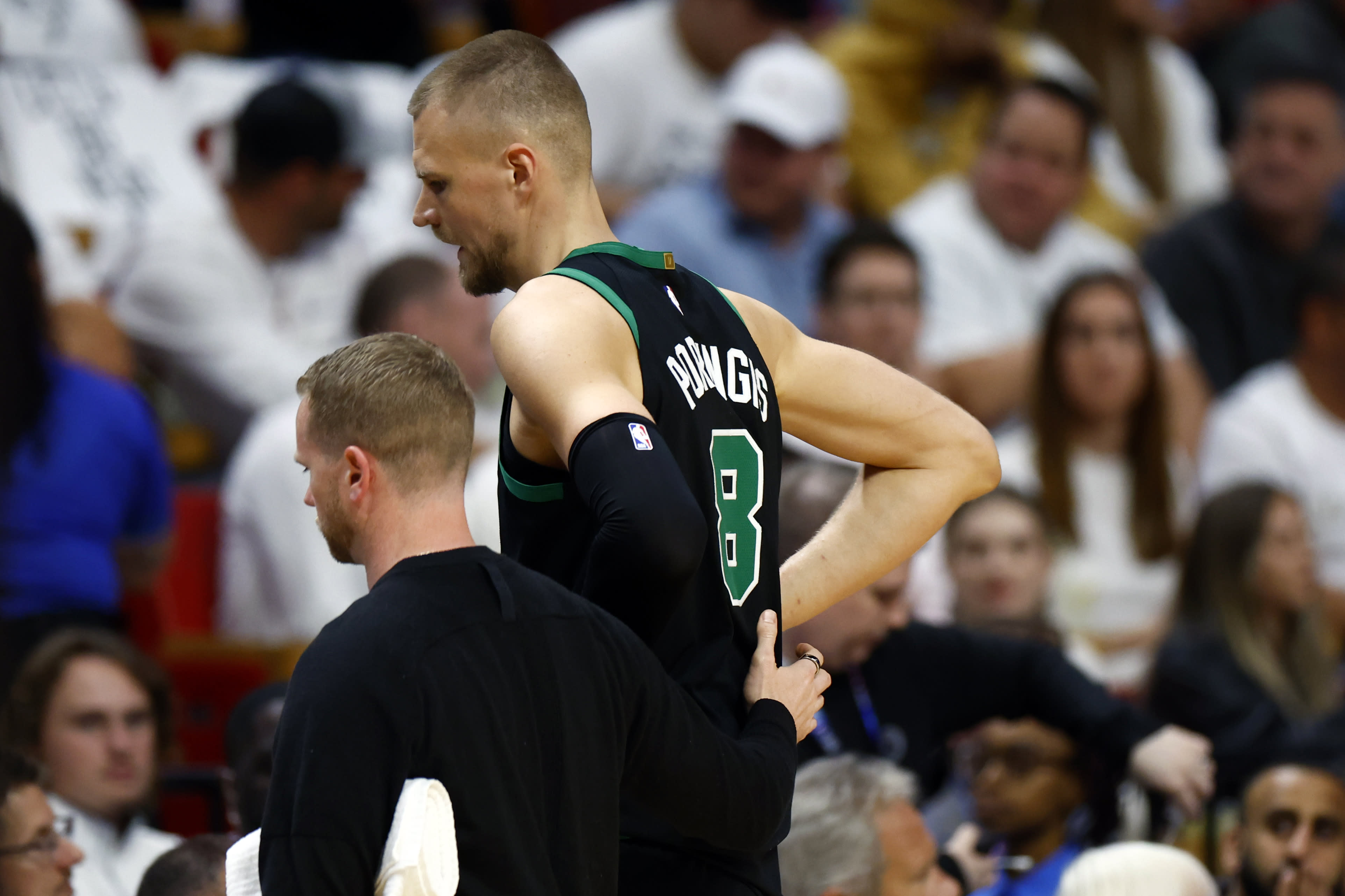 NBA Playoffs: Celtics C Kristaps Porzingis out for 'several games' with calf strain