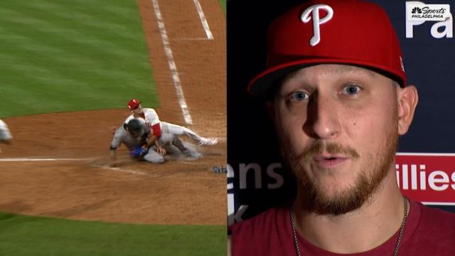 ‘I wish baseball was more of a contact sport!' — Jeff Hoffman reacts to wild play at the plate