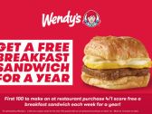 We Aren't Foolin': Tri-State Area Wendy's Restaurants Offer FREE Wendy's Breakfast Sandwiches for One Year!