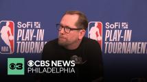 Philadelphia 76ers head coach Nick Nurse press conference after win over Miami Heat