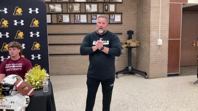 Amarillo High's Chad Dunnam discusses National Signing Day