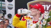 Newgarden celebrates 2024 Indy 500 in victory lane