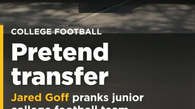 Jared Goff pranks junior college football team by pretending to be transfer