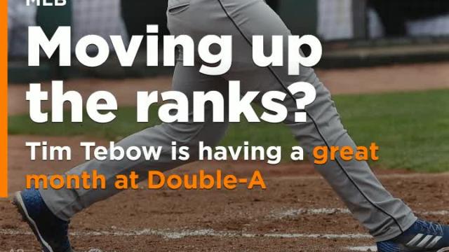 Tim Tebow is having a great May at Double-A and could soon move to Triple-A