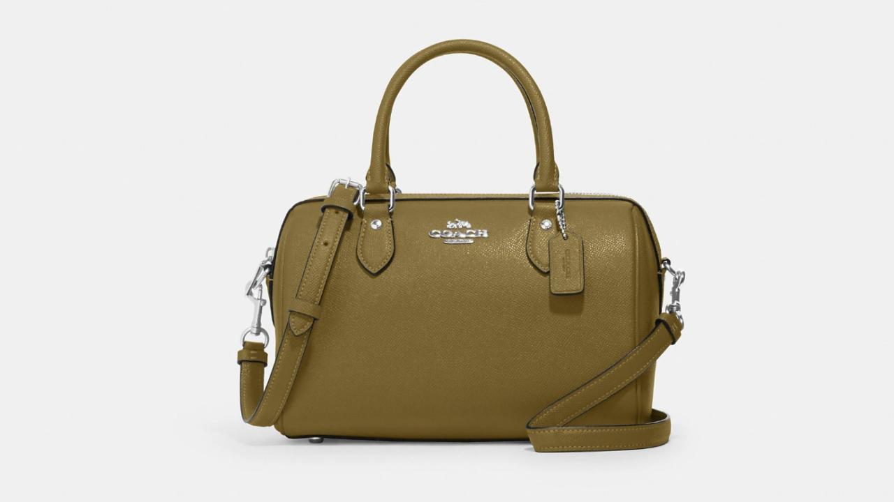 Coach Crossgrain Leather Mini Bennett Satchel - Heather Grey