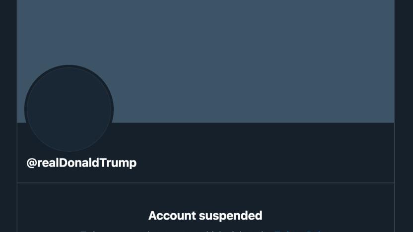 Donald Trump's suspended twitter account.