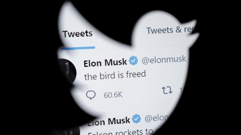 Elon Musk's tweet reading "The bird is freed" is seen through a Twitter logo in this illustration taken October 28, 2022. REUTERS/Dado Ruvic/Illustration