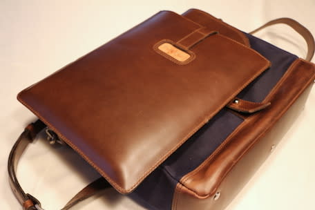 Pad & Quill's Messenger Bag and Sleeve feed your leather fetish
