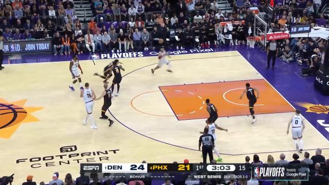 Jamal Murray with a dunk vs the Phoenix Suns