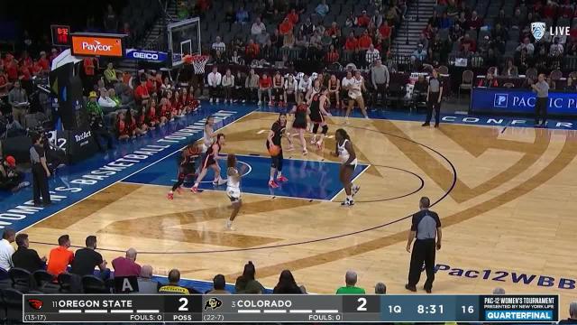 3-seed Colorado holds off 11-seed Oregon State in quarterfinals of 2023 Pac-12 Women's Basketball Tournament
