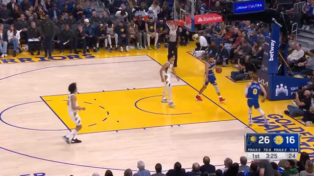 Isaiah Jackson with an alley oop vs the Golden State Warriors