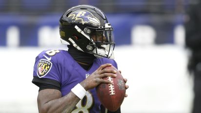 Associated Press - Baltimore Ravens quarterback Lamar Jackson looks to pass against the Jacksonville Jaguars during the first half of an NFL football game, Sunday, Dec. 20, 2020, in Baltimore. (AP Photo/Nick Wass)