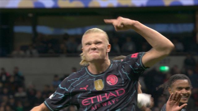 Haaland's penalty makes it 2-0 for City v. Spurs