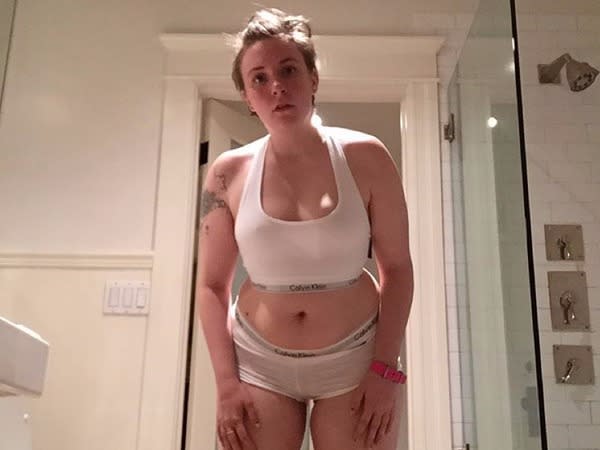 Girls' actress Lena Dunham is still writing her own tweets, but