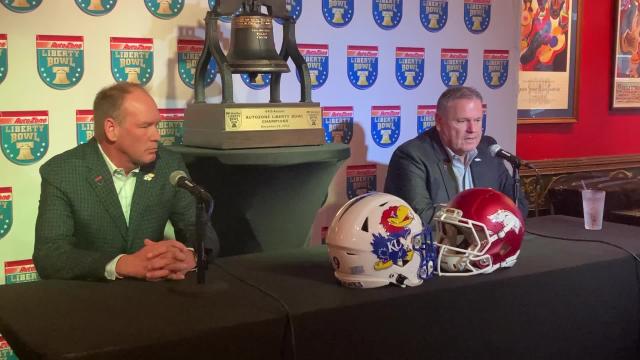 Arkansas' Sam Pittman, Kansas' Lance Leipold on facing off in the AutoZone Liberty Bowl