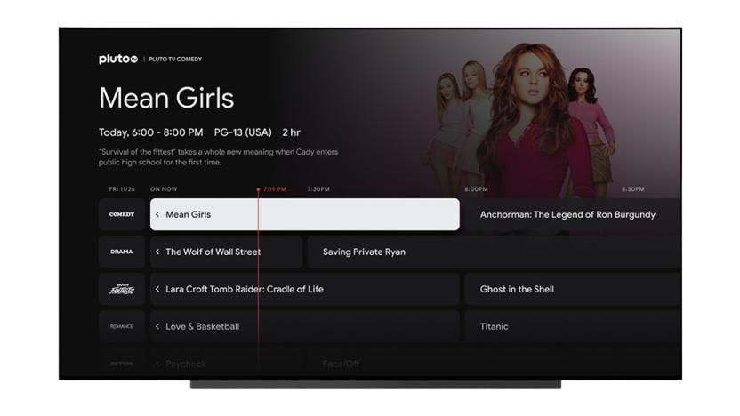 Pluto TV channels on Google TV