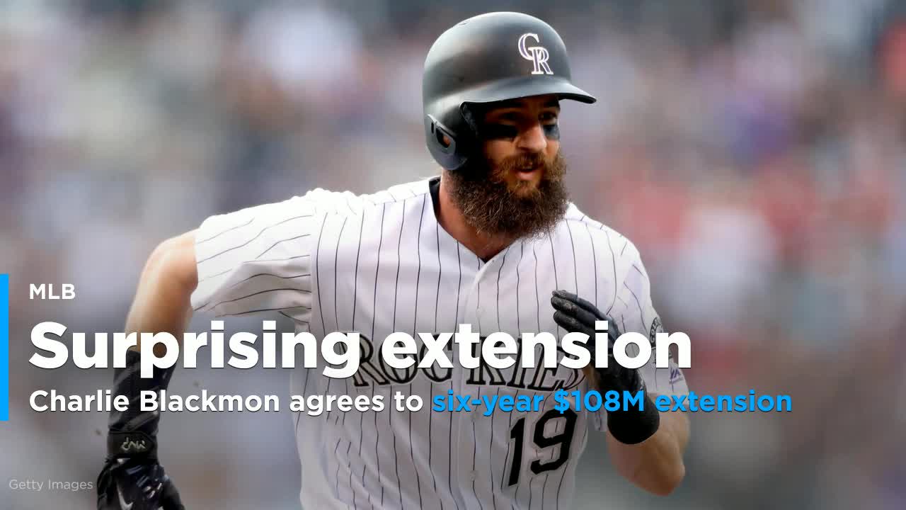 Charlie Blackmon agrees to surprising six-year $108M extension with Rockies