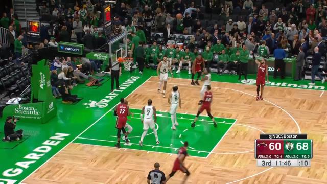 Caleb Martin with a 3-pointer vs the Boston Celtics