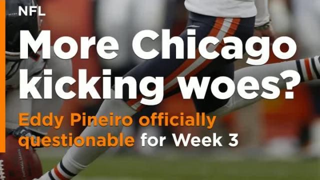 Bears kicker Eddie Pineiro officially questionable for Monday night