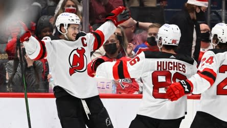 Nico Hischier scores twice, including in OT, to lift Devils past Capitals, 4-3