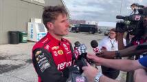 Will Power reacts after Indy 500 crash at Turn 1 causes heavy front damage