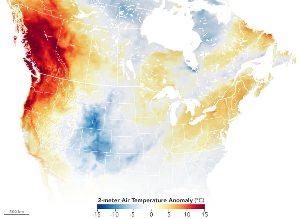 Heat dome map Where is recordbreaking weather system causing