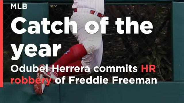 Odubel Herrera committed home run robbery on Freddie Freeman with catch of the year (or decade)