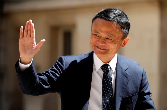 Jack Ma, chairman of Alibaba Group arrives at the "Tech for Good" Summit in Paris, France May 15, 2019. REUTERS/Charles Platiau