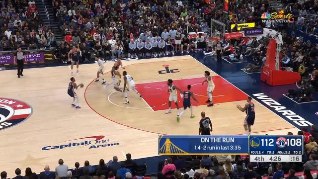 Monte Morris with a deep 3 vs the Golden State Warriors