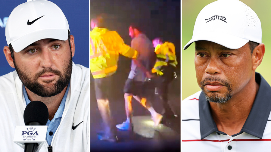 Getty Images - Scottie Scheffler was brilliant in the second round despite his earlier arrest, while Tiger Woods missed the cut. Image: Getty/ESPN