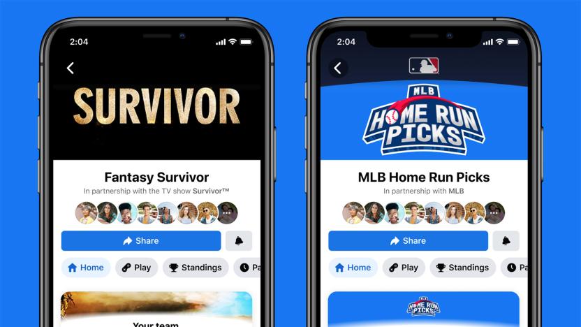 Facebook fantasy games for 'Survivor' and sports