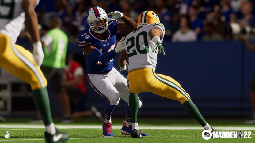 Bills versus Packers in 'Madden NFL 22'