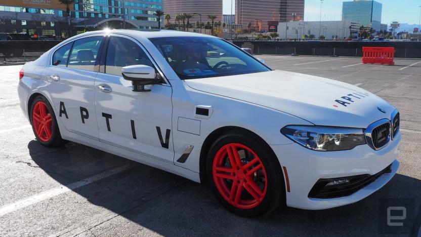 Aptiv self-driving BMW car at CES