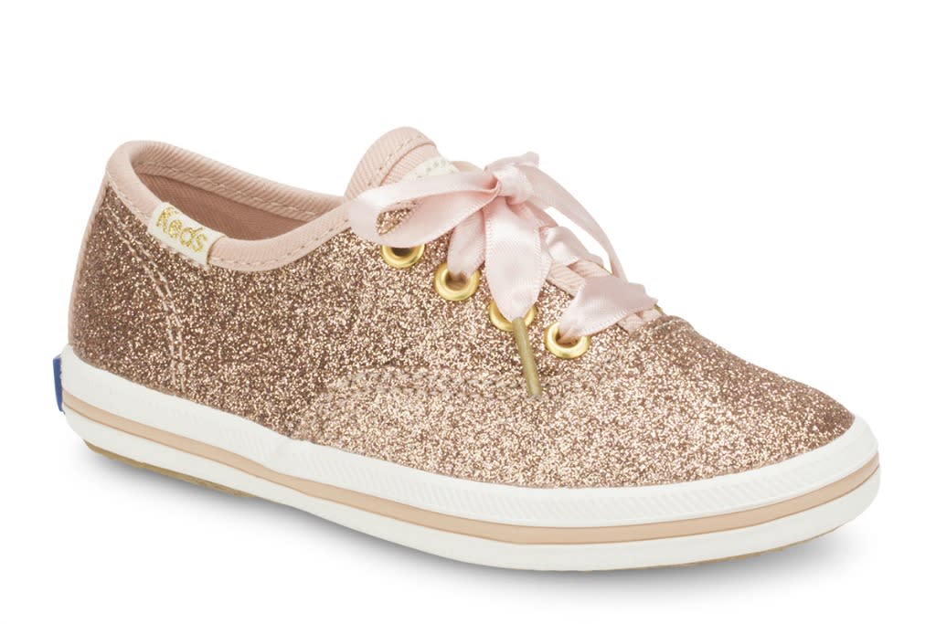 little kid's keds x kate spade new york champion glitter crib sneaker