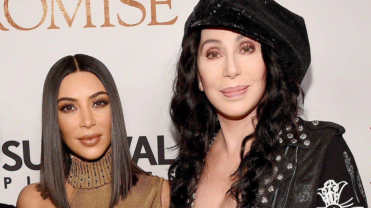 Kim Kardashian And Cher Wear Major Wigs As They Shoot A Video In