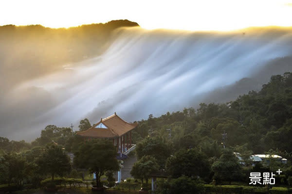 山間雲浪大流瀑超壯觀日出美拍山湖秘境