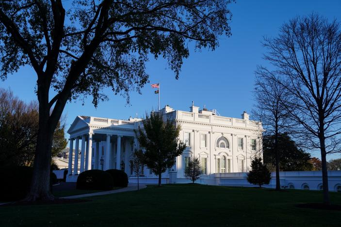 The exterior of the White House in Washington, D.C., U.S., November 19, 2022. REUTERS/Sarah Silbiger