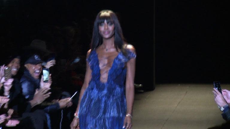 Naomi Campbell hosts Ebola charity fashion show Video