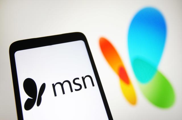 UKRAINE - 2021/11/06: In this photo illustration a MSN (Microsoft Network) logo is seen on a smartphone screen. (Photo Illustration by Pavlo Gonchar/SOPA Images/LightRocket via Getty Images)