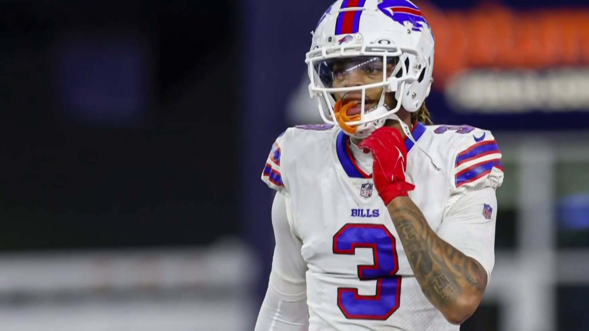 Why are Buffalo Bills players wearing '3' patch on their NFL