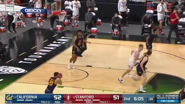 Matt Bradley leads No. 11 California men’s basketball past No. 6 Stanford in the opening round of the 2021 Pac-12 Men’s Basketball Tournament