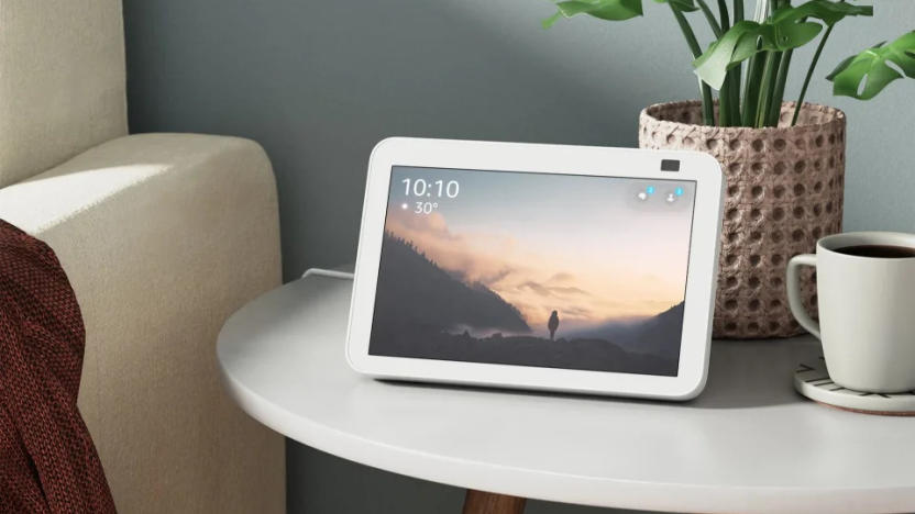 A marketing image of Amazon's Echo Show 8