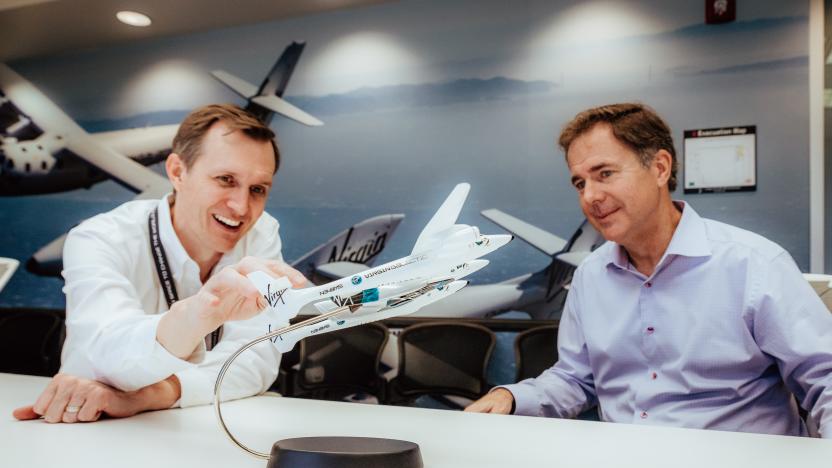 Virgin Galactic's current CEO, George Whitesides and new CEO, Michael Colglazier