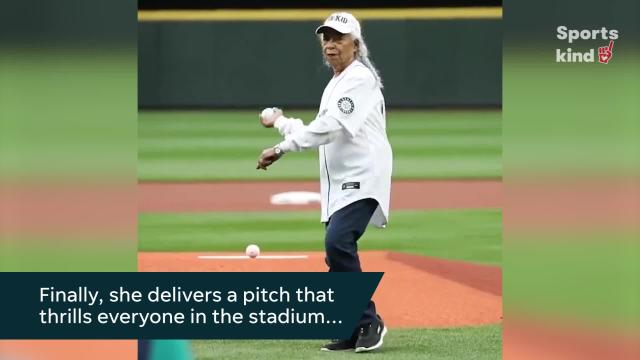 101-year-old is sending age back to the dugout with this first pitch