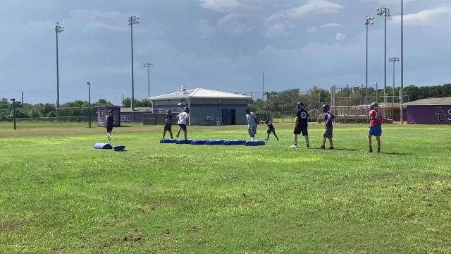 Space Coast Vipers on the first official day of football practice