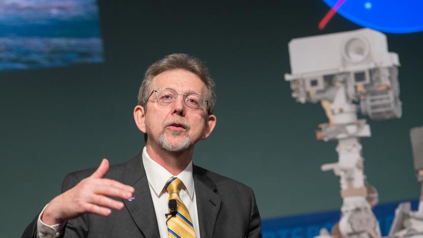 NASA Chief Scientist Jim Green speaks about the Curiosity Mars rover on its first anniversary