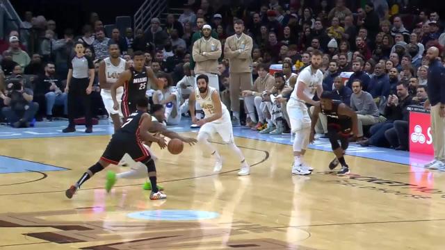 Ricky Rubio with a 3-pointer vs the Miami Heat